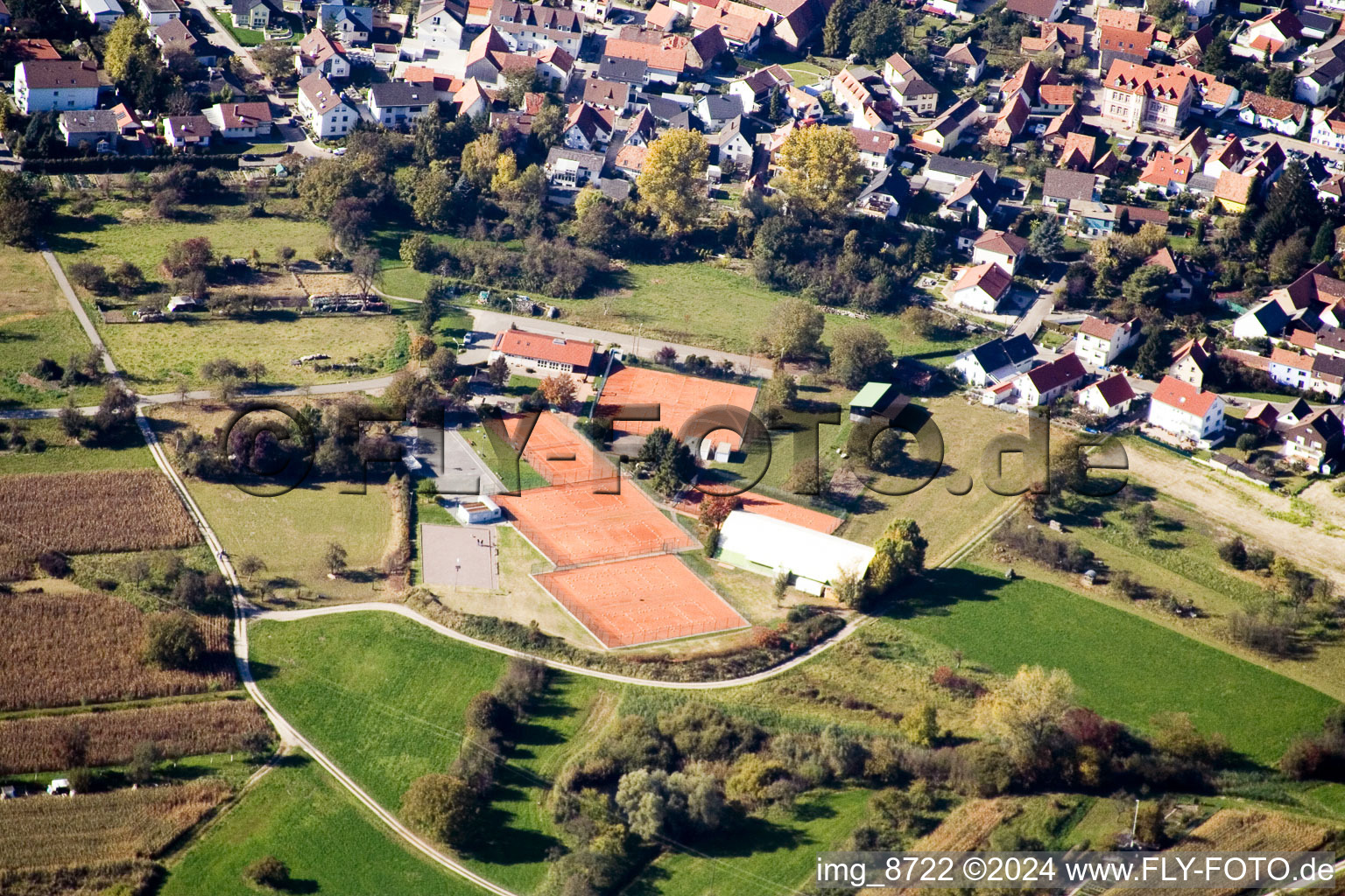 Tennis club in the district Maximiliansau in Wörth am Rhein in the state Rhineland-Palatinate, Germany