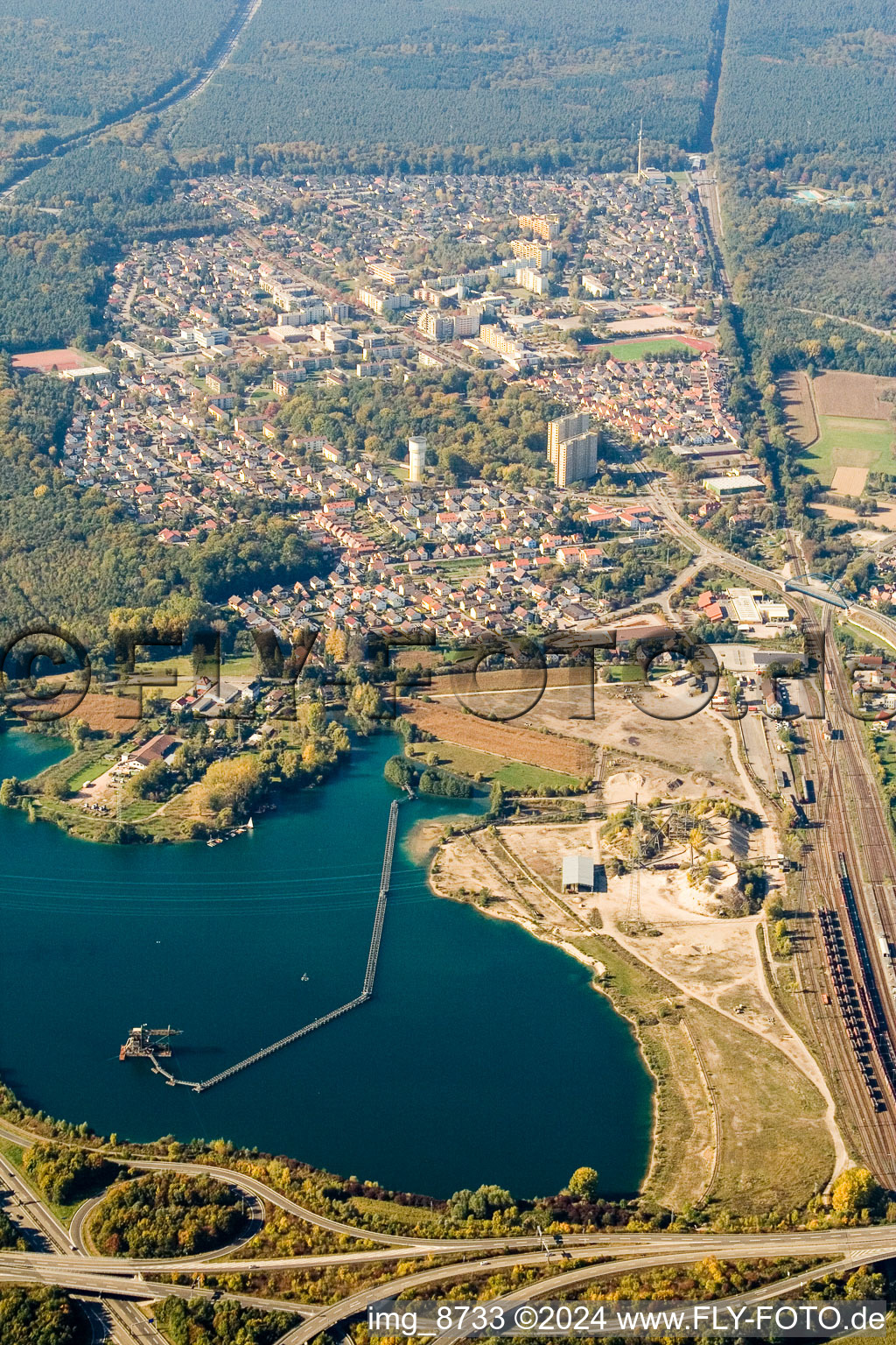 Dorschberg in Wörth am Rhein in the state Rhineland-Palatinate, Germany out of the air