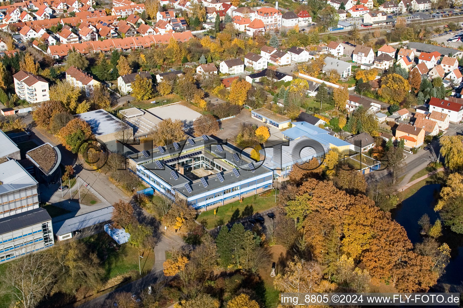 Drone image of On the high path in Kandel in the state Rhineland-Palatinate, Germany