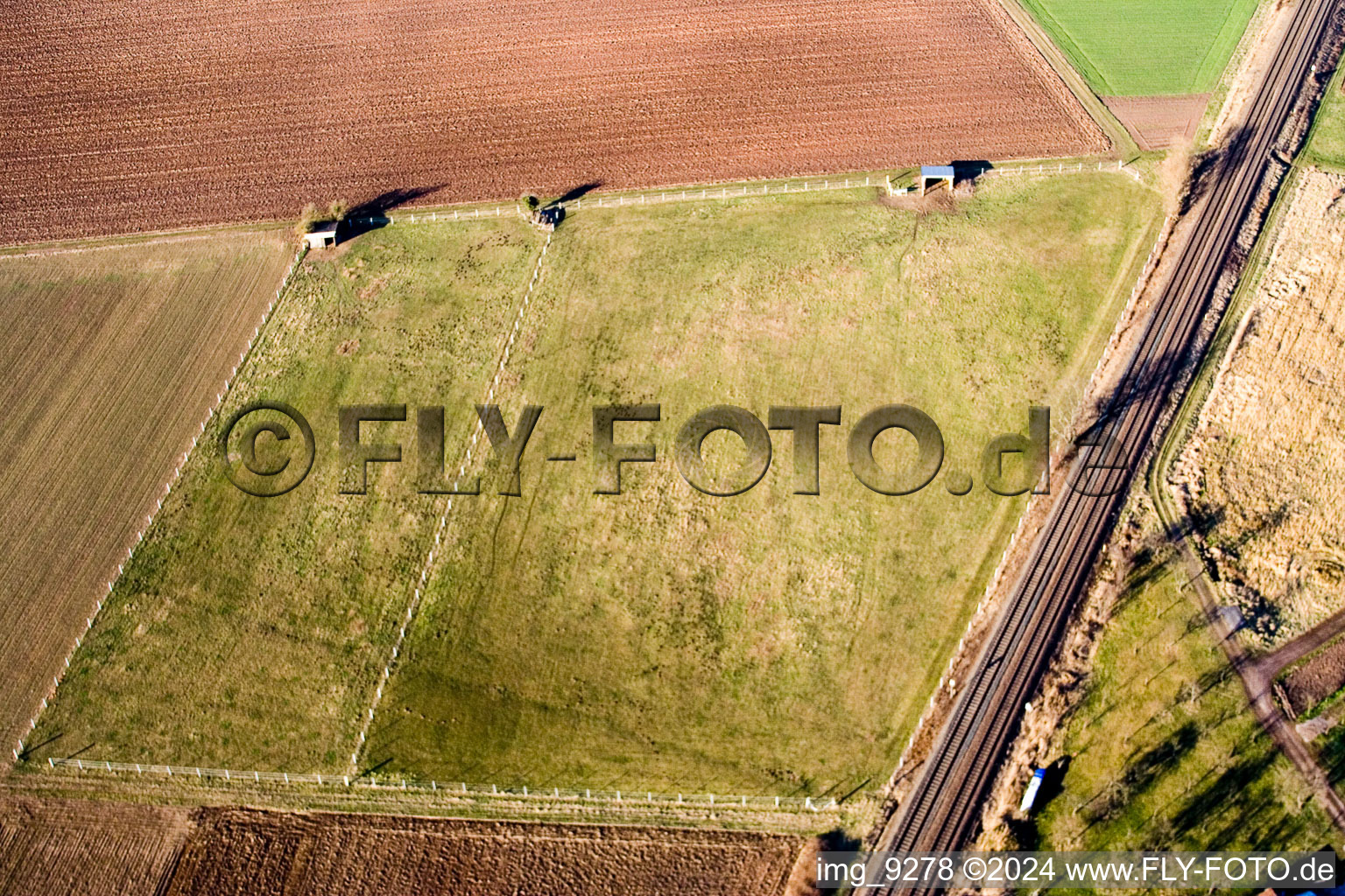 Steinweiler in the state Rhineland-Palatinate, Germany from above