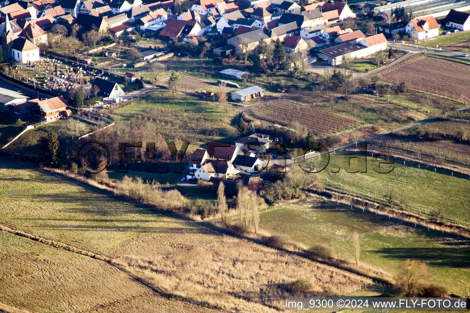 Oblique view of Winden Mill in Winden in the state Rhineland-Palatinate, Germany