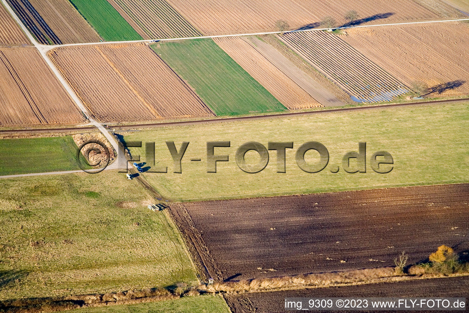 Aerial view of Biotope in the N in Winden in the state Rhineland-Palatinate, Germany