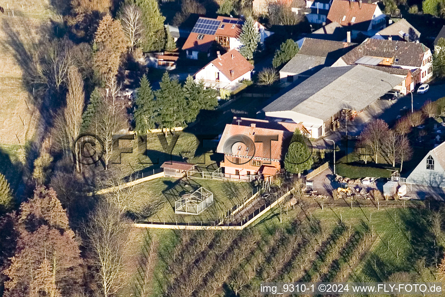 Winden in the state Rhineland-Palatinate, Germany from a drone