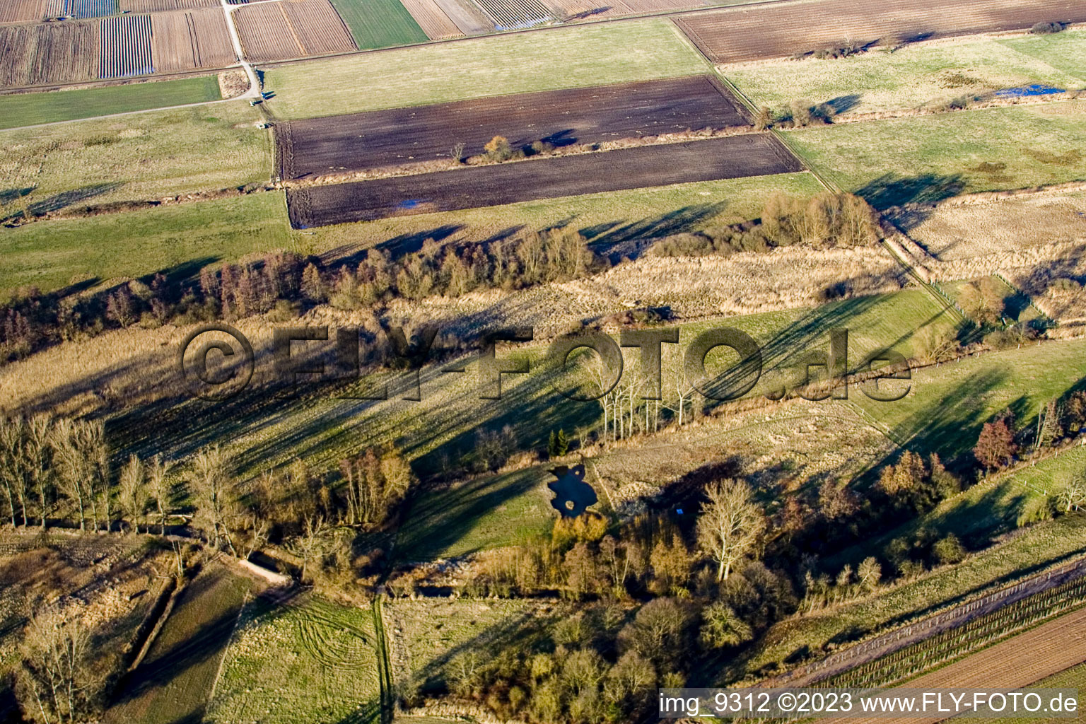 Aerial photograpy of Biotope in the N in Winden in the state Rhineland-Palatinate, Germany