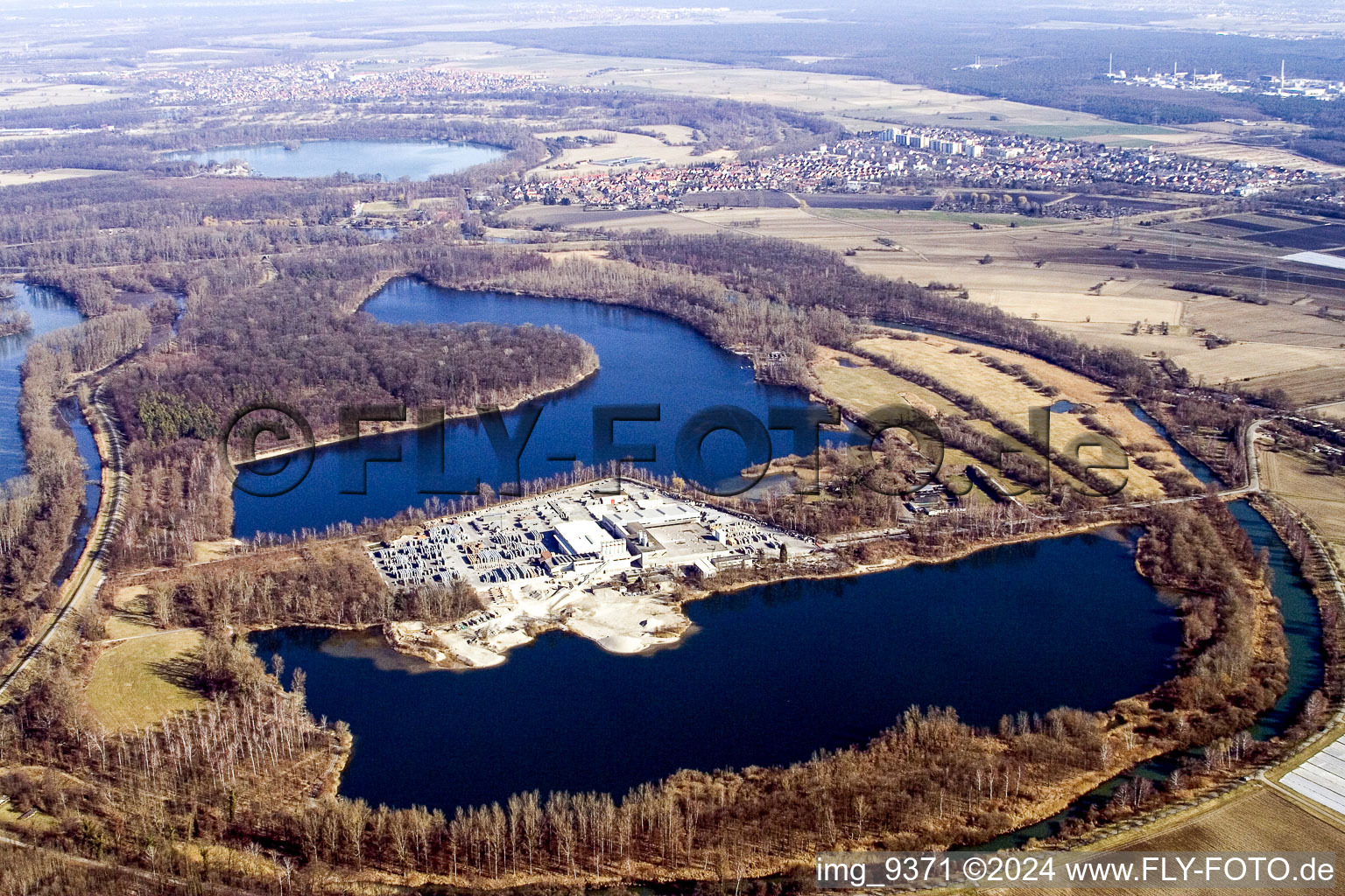 Concrete plant in the district Eggenstein in Eggenstein-Leopoldshafen in the state Baden-Wuerttemberg, Germany