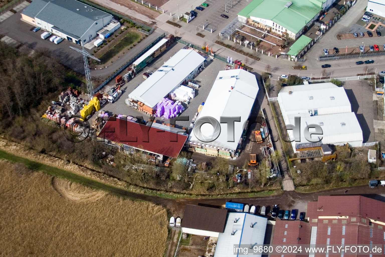 Aerial photograpy of Horstring in the district Minderslachen in Kandel in the state Rhineland-Palatinate, Germany