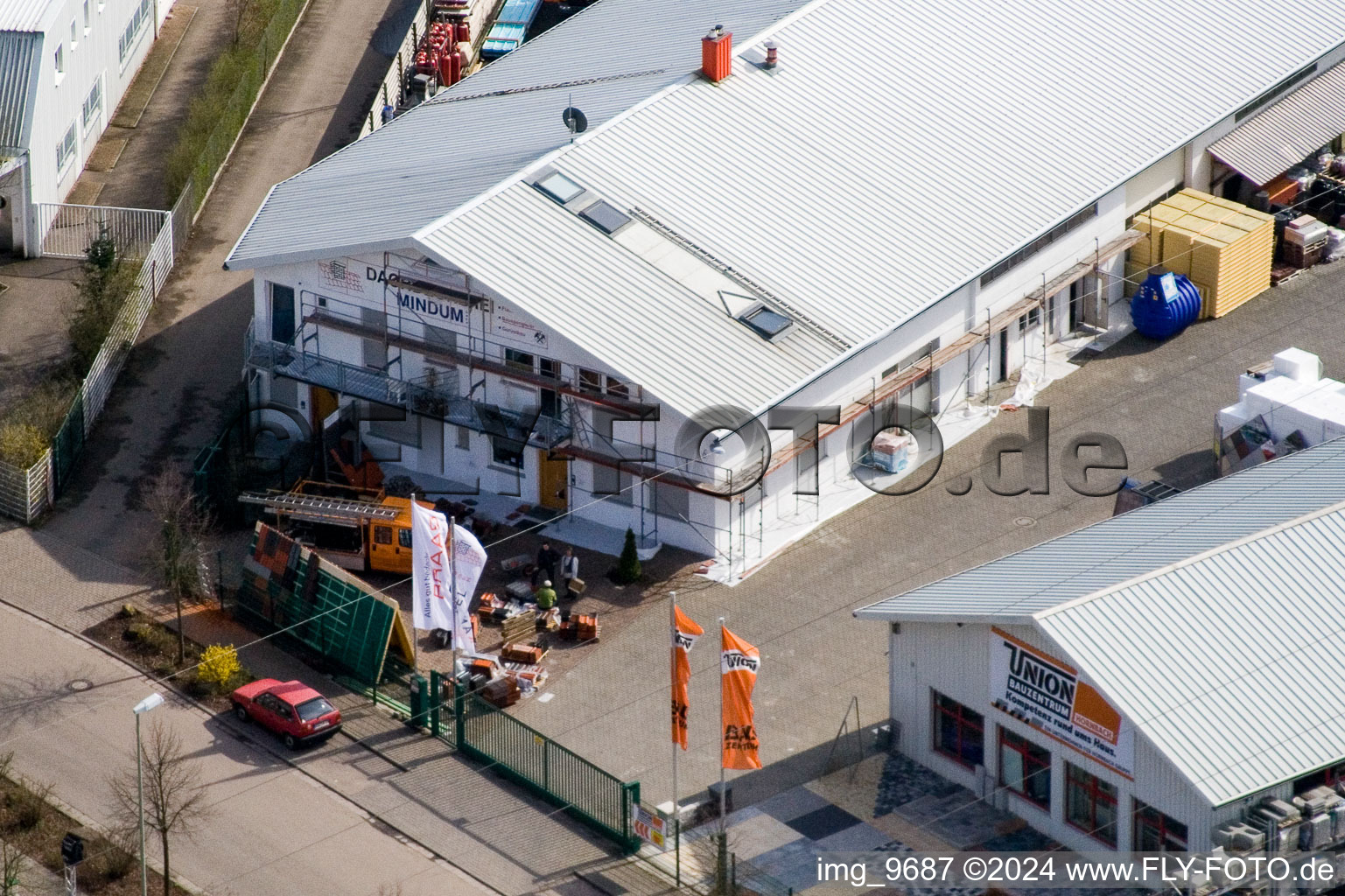 Horstring in the district Minderslachen in Kandel in the state Rhineland-Palatinate, Germany viewn from the air