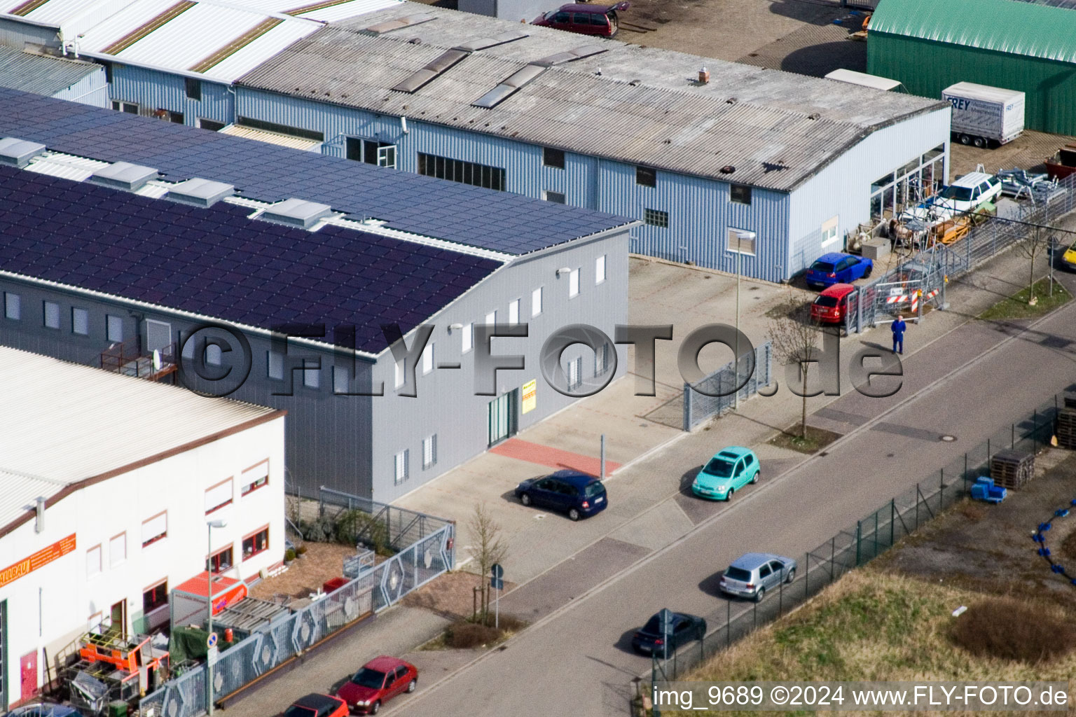 Drone image of Horstring in the district Minderslachen in Kandel in the state Rhineland-Palatinate, Germany