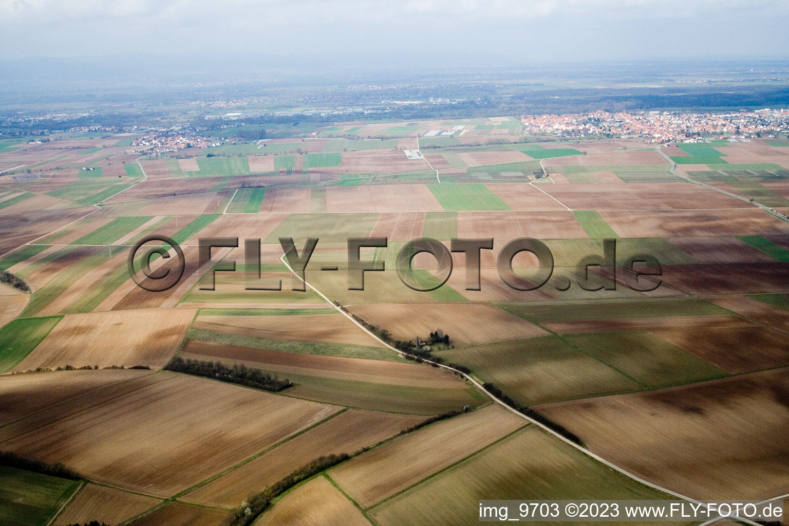 Aerial photograpy of District Herxheim in Herxheim bei Landau in the state Rhineland-Palatinate, Germany