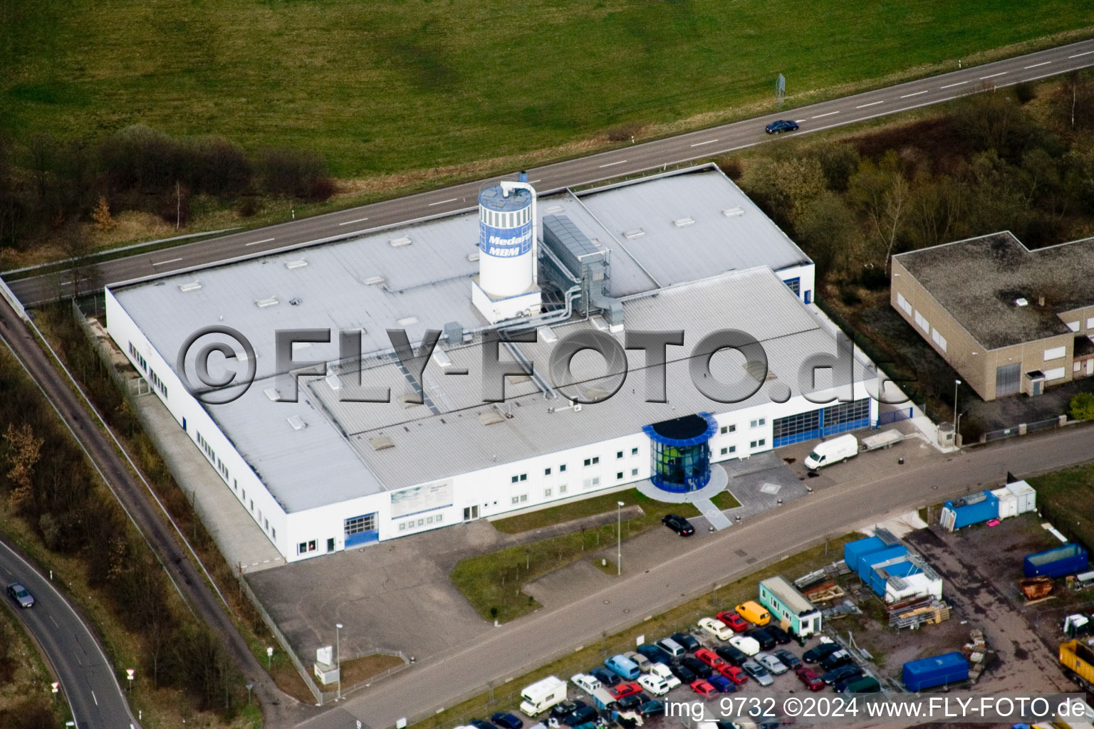 Aerial photograpy of Offenbach an der Queich in the state Rhineland-Palatinate, Germany