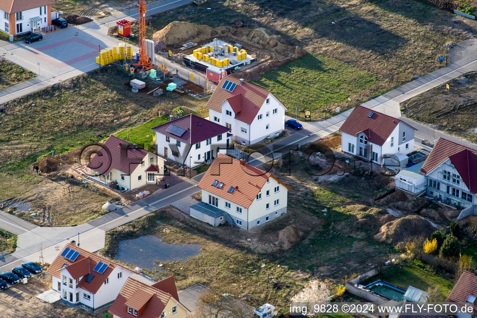 On the high path in Kandel in the state Rhineland-Palatinate, Germany seen from above