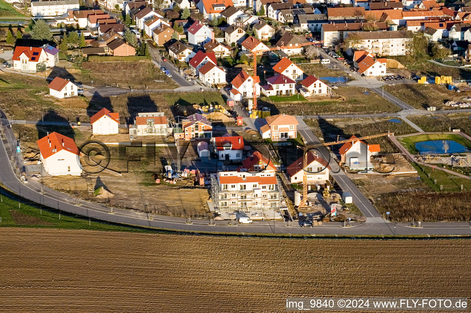 Oblique view of On the high path in Kandel in the state Rhineland-Palatinate, Germany