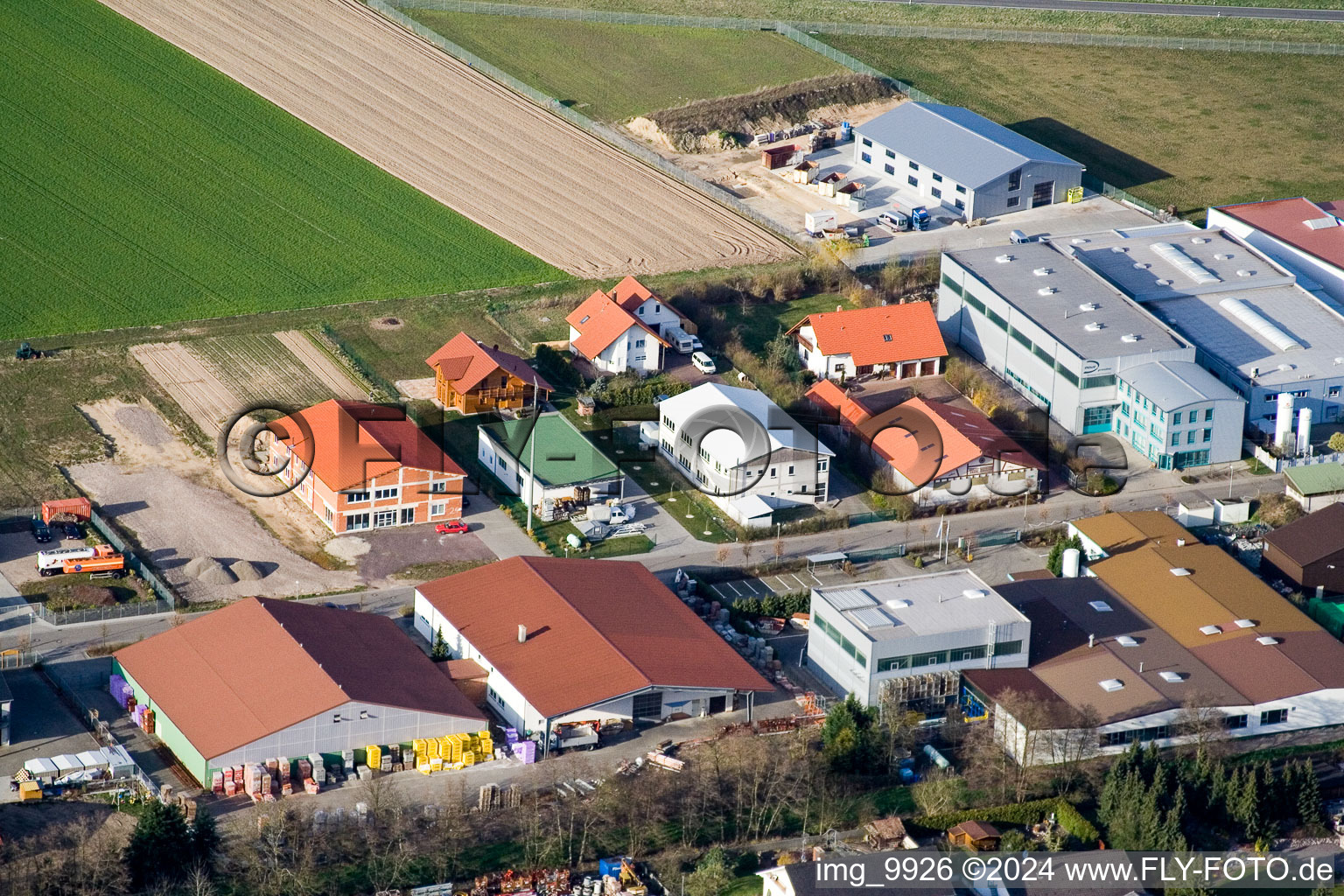 Hatzenbühl in the state Rhineland-Palatinate, Germany from above