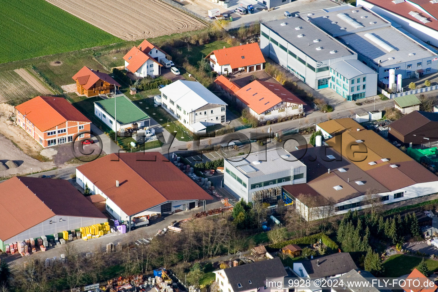 Hatzenbühl in the state Rhineland-Palatinate, Germany seen from above