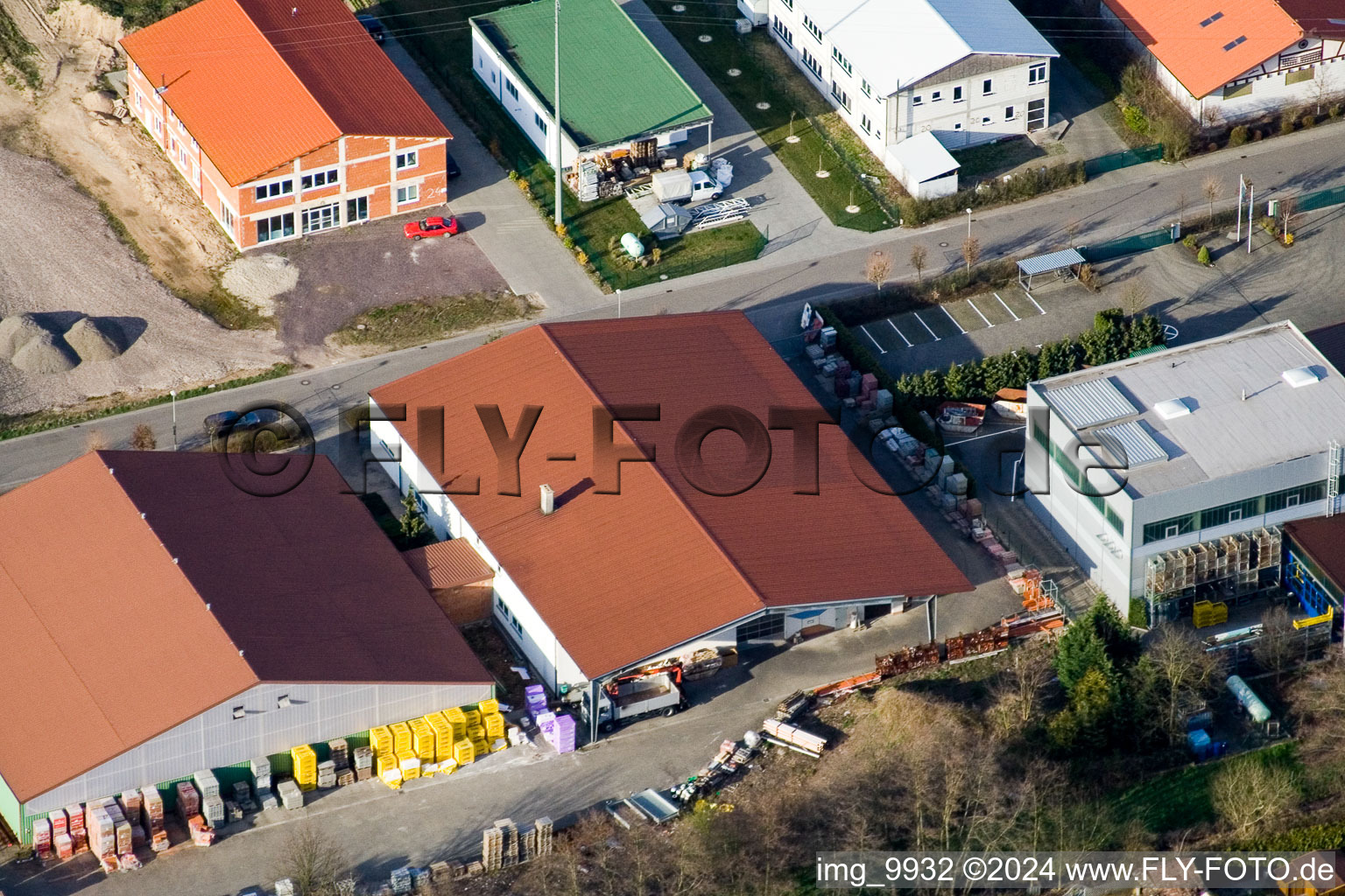 Drone recording of Hatzenbühl in the state Rhineland-Palatinate, Germany