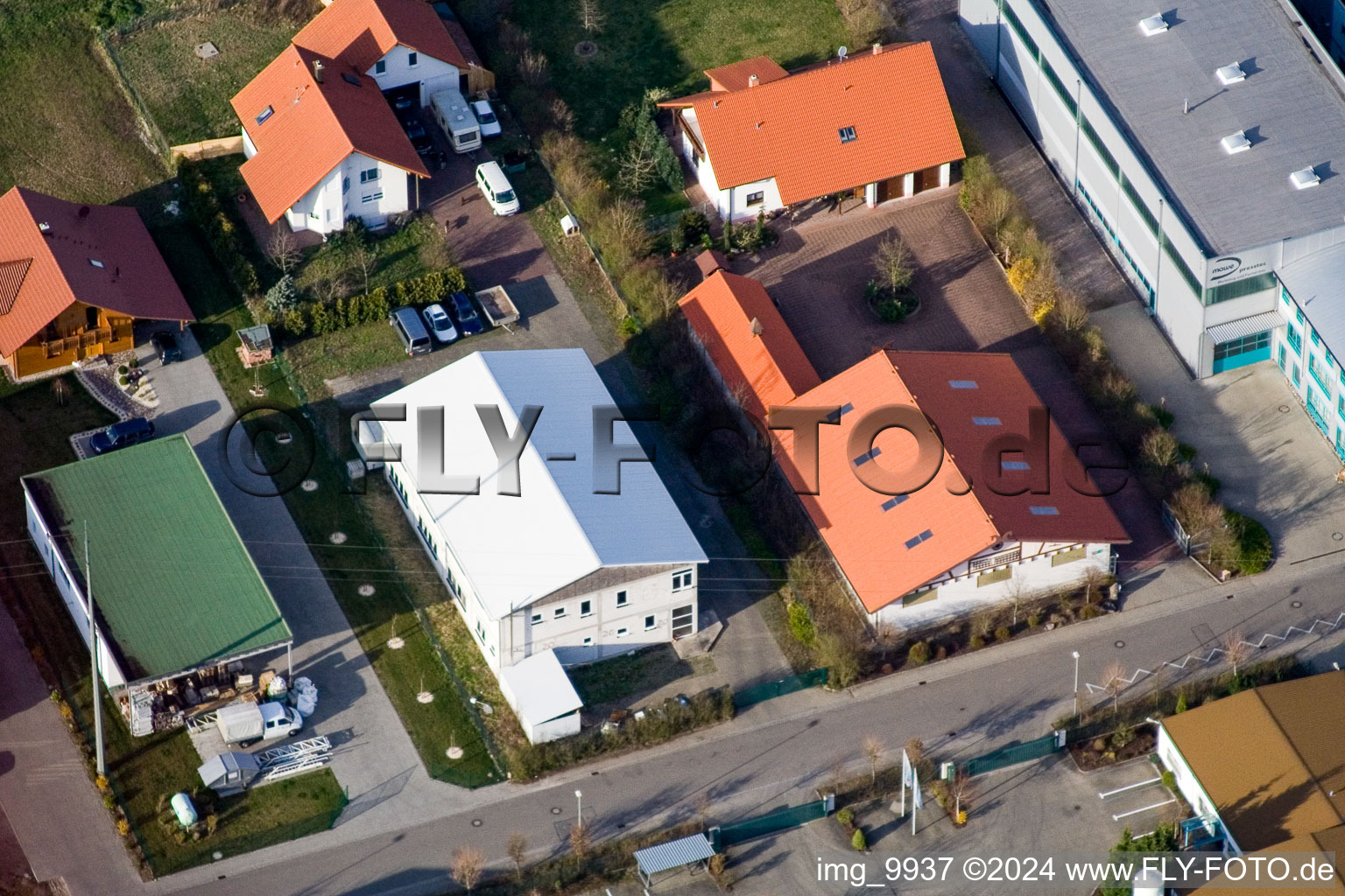 Hatzenbühl in the state Rhineland-Palatinate, Germany seen from a drone