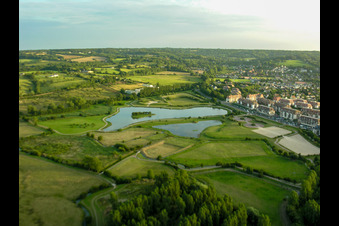 Aerial view of Villers-sur-Mer in the state Calvados, France