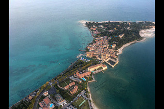 Aerial photograpy of Sirmione in the state Brescia, Italy