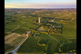 Aerial view of Tower of San Martino della Battaglia