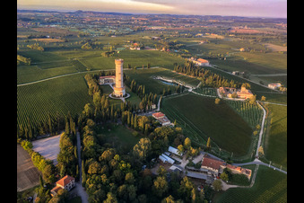 Aerial photograpy of Tower of San Martino della Battaglia