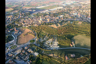 Aerial view of Rocca di Lonato in Lonato del Garda in the state Brescia, Italy