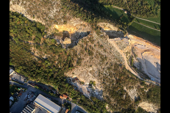 Oblique view of Buco Del Frate in Paitone in the state Brescia, Italy