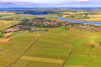From the west in Tönning in the state Schleswig Holstein, Germany