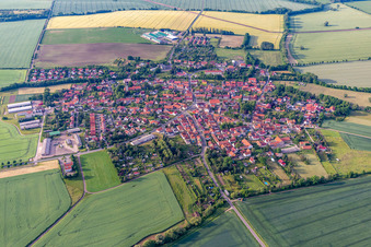 Town View of the streets and houses of the residential areas in Molschleben in the state Thuringia, Germany