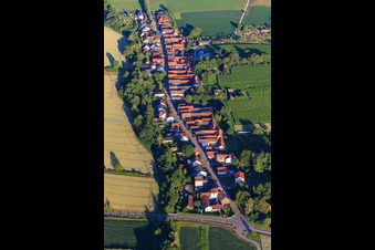 Aerial view of From the east in Vollmersweiler in the state Rhineland-Palatinate, Germany