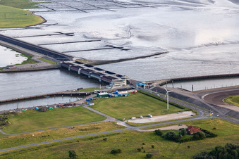 Eider Barrage in Tönning in the state Schleswig Holstein, Germany