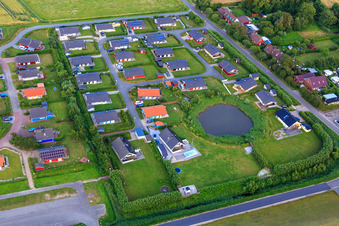 Holiday homes at the campsite Wesselburenerkoog in Wesselburenerkoog in the state Schleswig Holstein, Germany