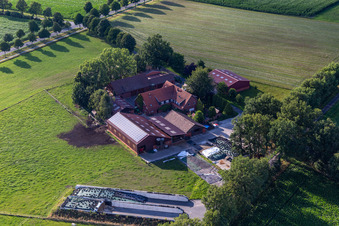 Aerial view of Farm on Uhlandweg in the district Tungerloh-Pröbsting in Gescher in the state North Rhine-Westphalia, Germany