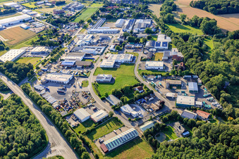 Schuckertstraße industrial area with Bel GmbH, H. Noldes & Sohn GmbH and Schwanekamp GmbH in Gescher in the state North Rhine-Westphalia, Germany