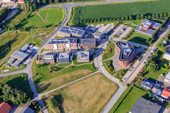 Aerial view of D.velop Life Sciences campus in the district Harwick in Gescher in the state North Rhine-Westphalia, Germany