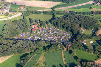 Waldvelen recreation area, family ven der Buss in Velen in the state North Rhine-Westphalia, Germany from above