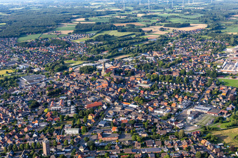 City view from the southwest in Stadtlohn in the state North Rhine-Westphalia, Germany