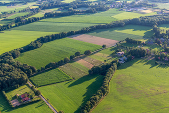 Aerial view of Winterswijk Miste in the state Gelderland, Netherlands