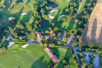 Aerial view of Grounds of the Golf course at of Golf- and Landclub Coesfeld e.V. in the district Stevede in Coesfeld in the state North Rhine-Westphalia, Germany