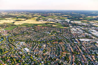 City view from the northeast in the district Coesfeld-Stadt in Coesfeld in the state North Rhine-Westphalia, Germany