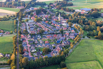 Village view from the south in the district Klein-Reken in Reken in the state North Rhine-Westphalia, Germany