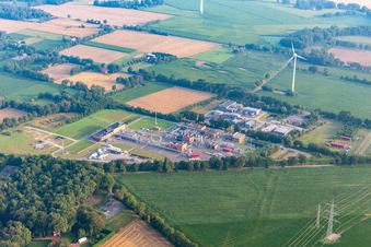 Overground facilities of the Natural gas storage Epe-L of the Nuon Epe Gasspeicher GmbH and RWE Gas Storage West GmbH in Epe in the state North Rhine-Westphalia, Germany