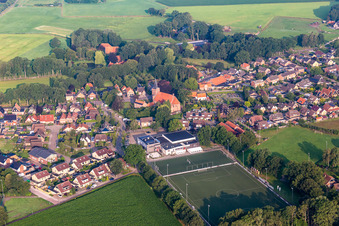 Aerial view of Buurse in the state Overijssel, Netherlands