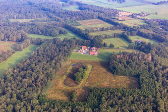 Haaksbergen in the state Overijssel, Netherlands from above