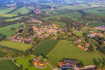 Aerial view of Rekken in the state Gelderland, Netherlands