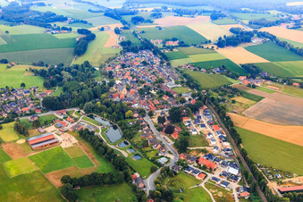 Village view from the north in the district Klein-Reken in Reken in the state North Rhine-Westphalia, Germany
