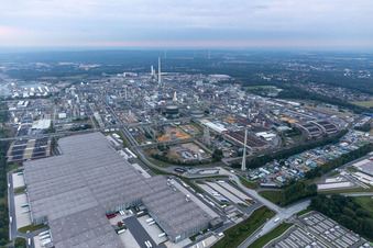 Aerial view of Metro Central Logistic, Chemical Park Marl in the district Chemiezone in Marl in the state North Rhine-Westphalia, Germany