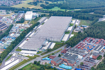 Building complex and grounds of the logistics center " Metro Central Logistic " in Marl in the state North Rhine-Westphalia, Germany
