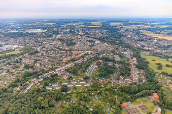 City view from the north in the district Brassert in Marl in the state North Rhine-Westphalia, Germany