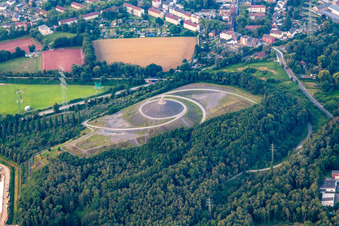 Reclamation site of the former mining dump Rheinelbe and todays recreation area in the district Ueckendorf in Gelsenkirchen in the state North Rhine-Westphalia, Germany