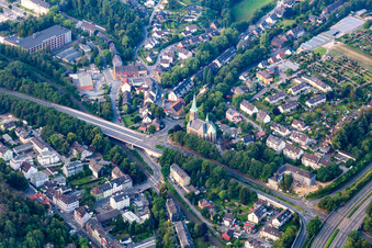Church building St. Mariae Geburt on A44 in the district Kupferdreh in Essen in the state North Rhine-Westphalia, Germany